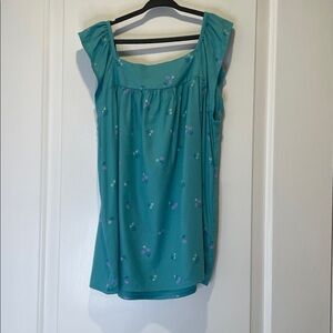 Cat & Jack Teal Floral Sleeveless Top size XL(14)